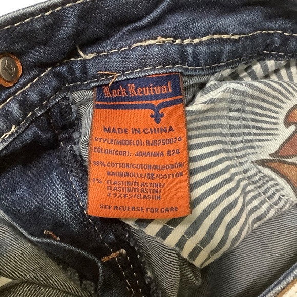Rock Revival Johanna Bootcut Jeans Sz 29 Blue - Picture 5 of 11